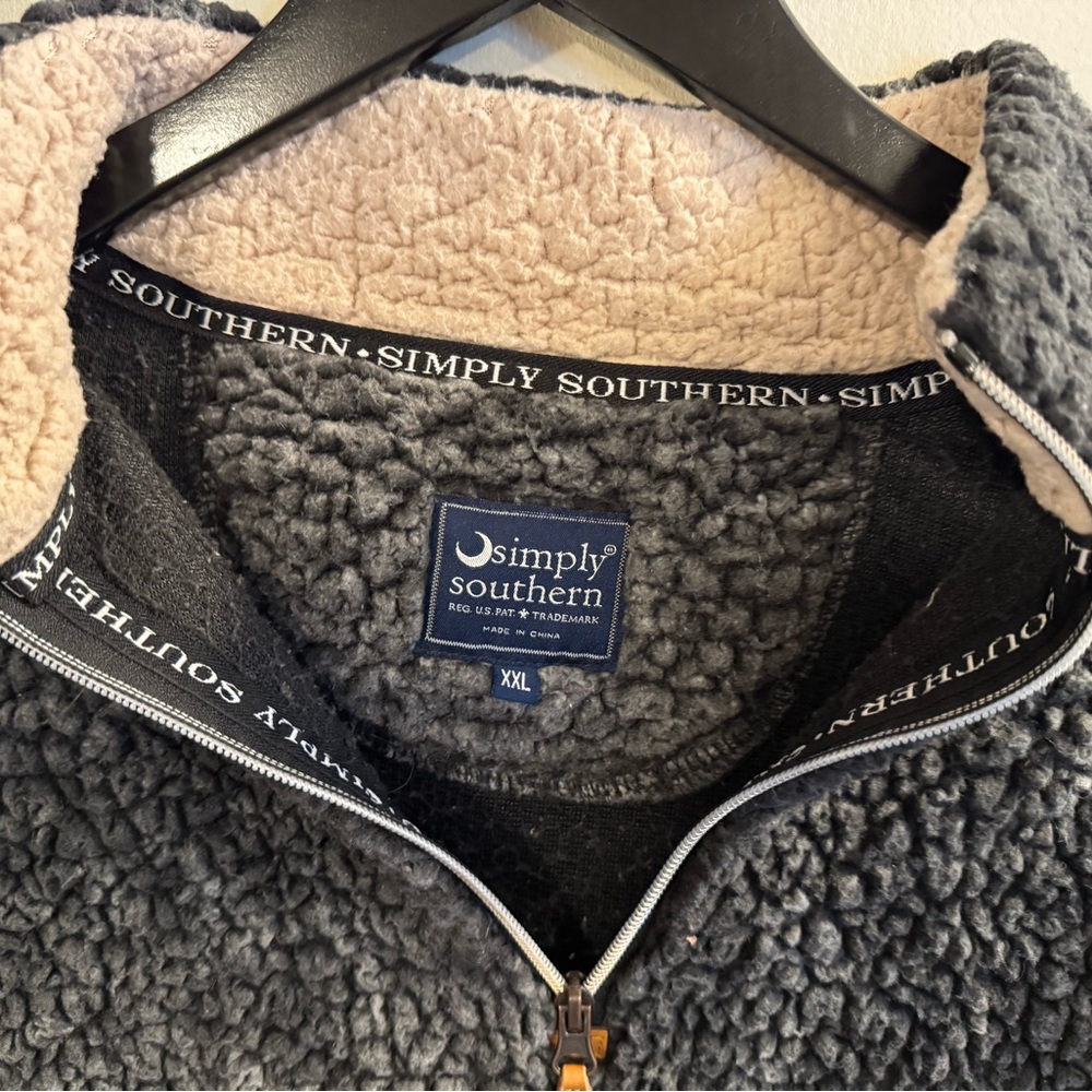 Simply Southern Charcoal Sherpa Quarter-Zip - Picture 4 of 4